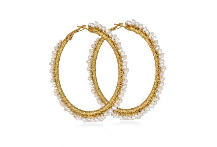 AENAOS HOOPS FRESHWATER PEARLS